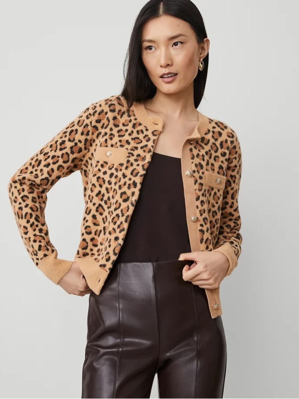 NEW Ann Taylor Leopard Print Lady Cardigan - Size M
